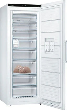 Congélateur armoire Bosch Serie | 6 GSN58AWCV - Congélateur - vertical - largeur : 70 cm - profondeur : 78 cm - hauteur : 191 cm - 366 litres - classe C - blanc