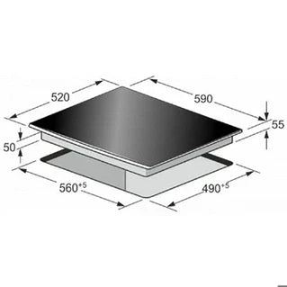 Cuisinière vitrocéramique Kaiser Plaque de cuisson - - KCT 6715 FW - Vitrocéramique blanche - 4 zones QuickHeat - 60 cm