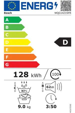 Sèche-linge pompe à chaleur Bosch WQG1421SFR SERINITY