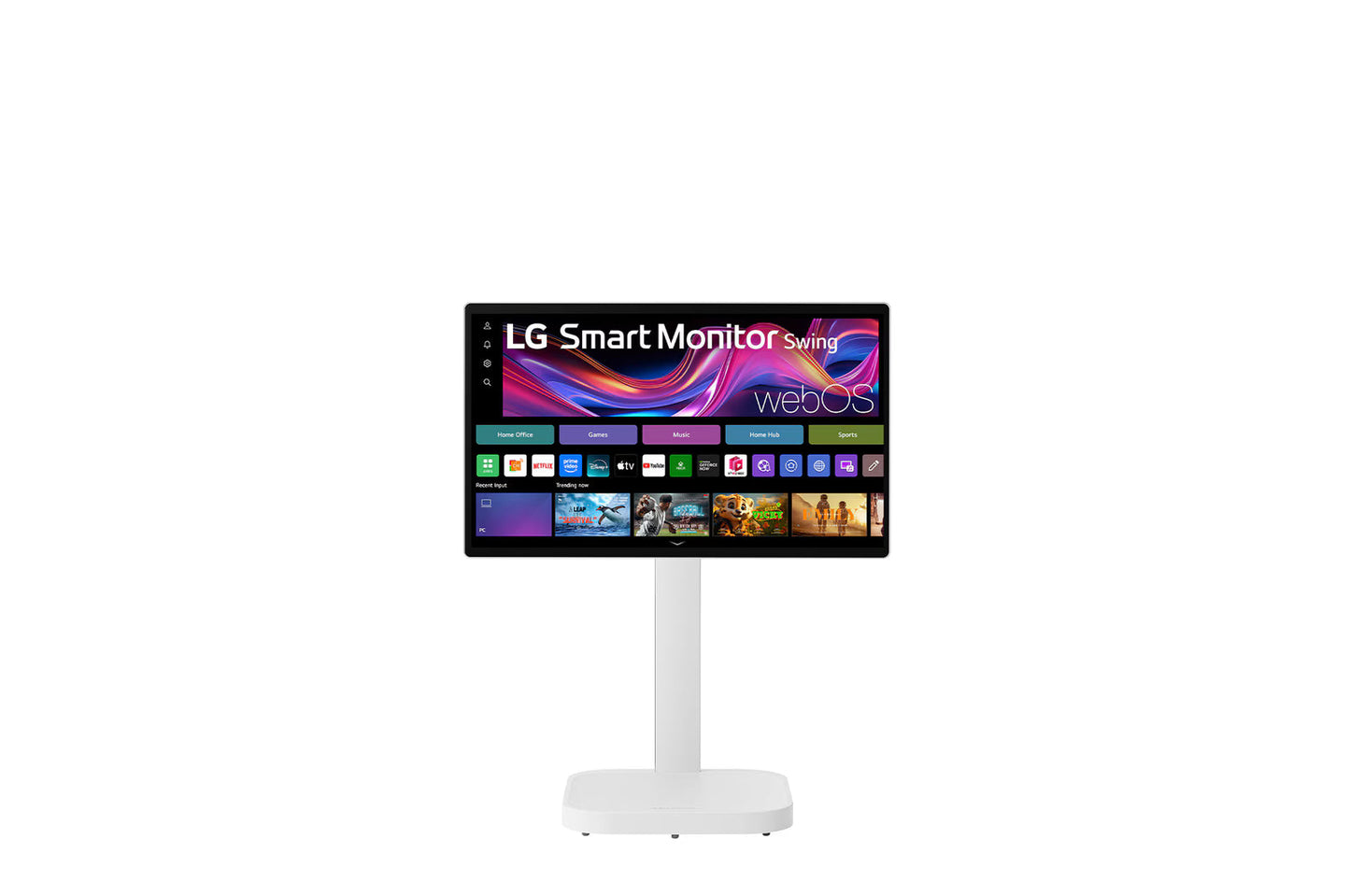 LG 32U889SA-W – Moniteur Smart 32" UHD 4K IPS SWING sur pied avec batterie intégrée