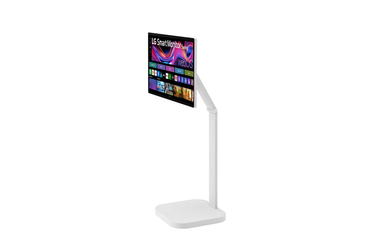 LG 32U889SA-W – Moniteur Smart 32" UHD 4K IPS SWING sur pied avec batterie intégrée