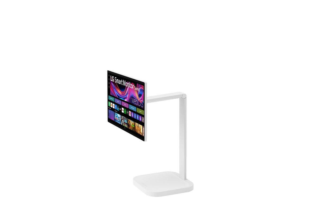 LG 32U889SA-W – Moniteur Smart 32" UHD 4K IPS SWING sur pied avec batterie intégrée
