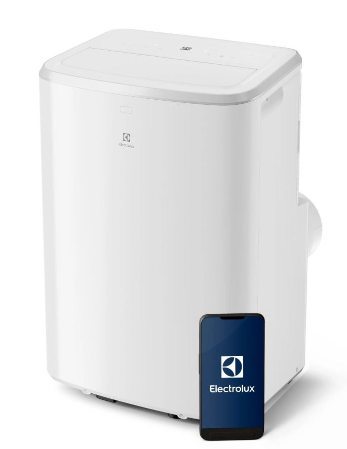 Climatiseur Mobile Réversible Electrolux EXP38U340HW Comfort 600 – 2600 W, Classe A, R290, Connecté