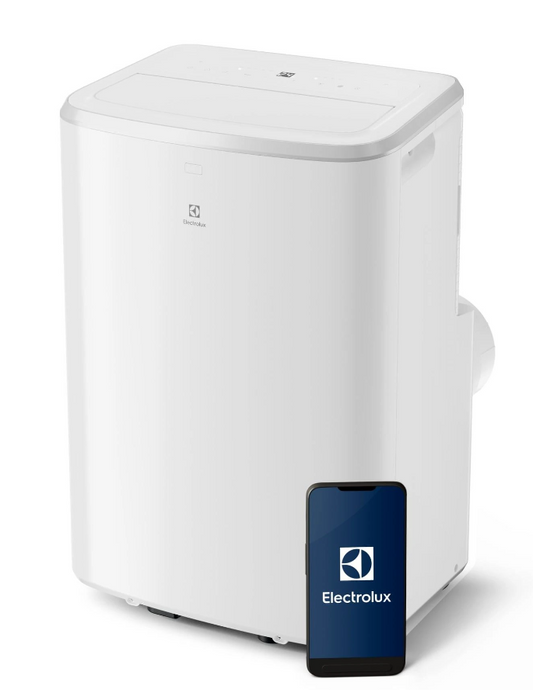Climatiseur Mobile Réversible Electrolux EXP38U340HW Comfort 600 – 2600 W, Classe A, R290, Connecté