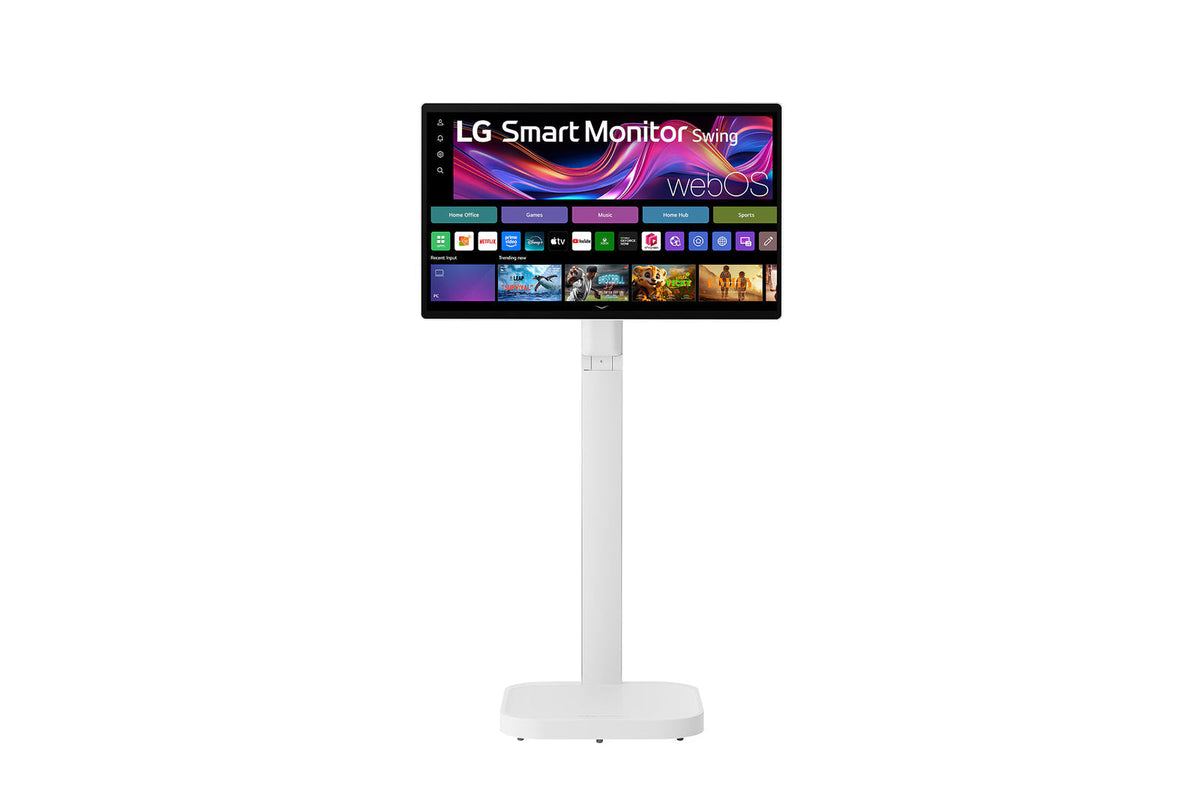 LG 32U889SA-W – Moniteur Smart 32" UHD 4K IPS SWING sur pied avec batterie intégrée