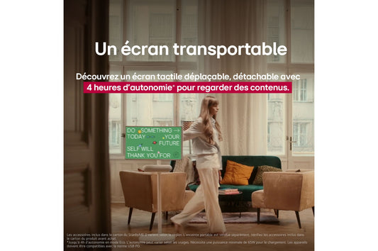 LG StanbyME 27" – Écran TV sans fil sur pied avec batterie intégrée