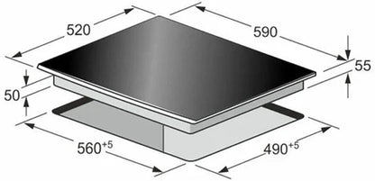 Plaque induction Kaiser Table de cuisson à induction - - KCT 6730 FIG - 60cm - Free Zone - POWER Induction Boost