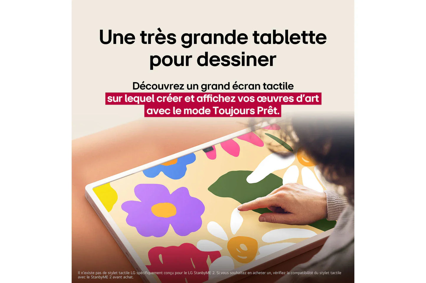 LG StanbyME 27" – Écran TV sans fil sur pied avec batterie intégrée