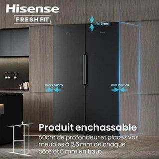 Congélateur armoire Hisense FT3K310SAIE FreshFit Inox