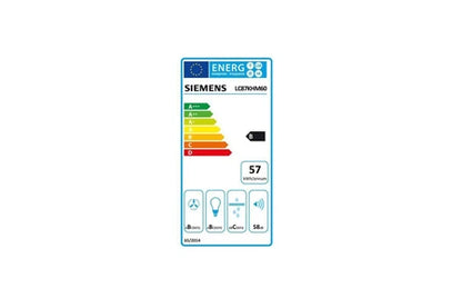 Hotte décorative murale Siemens inclinée 80 cm 768m3/h a+ noir lc87kfn60