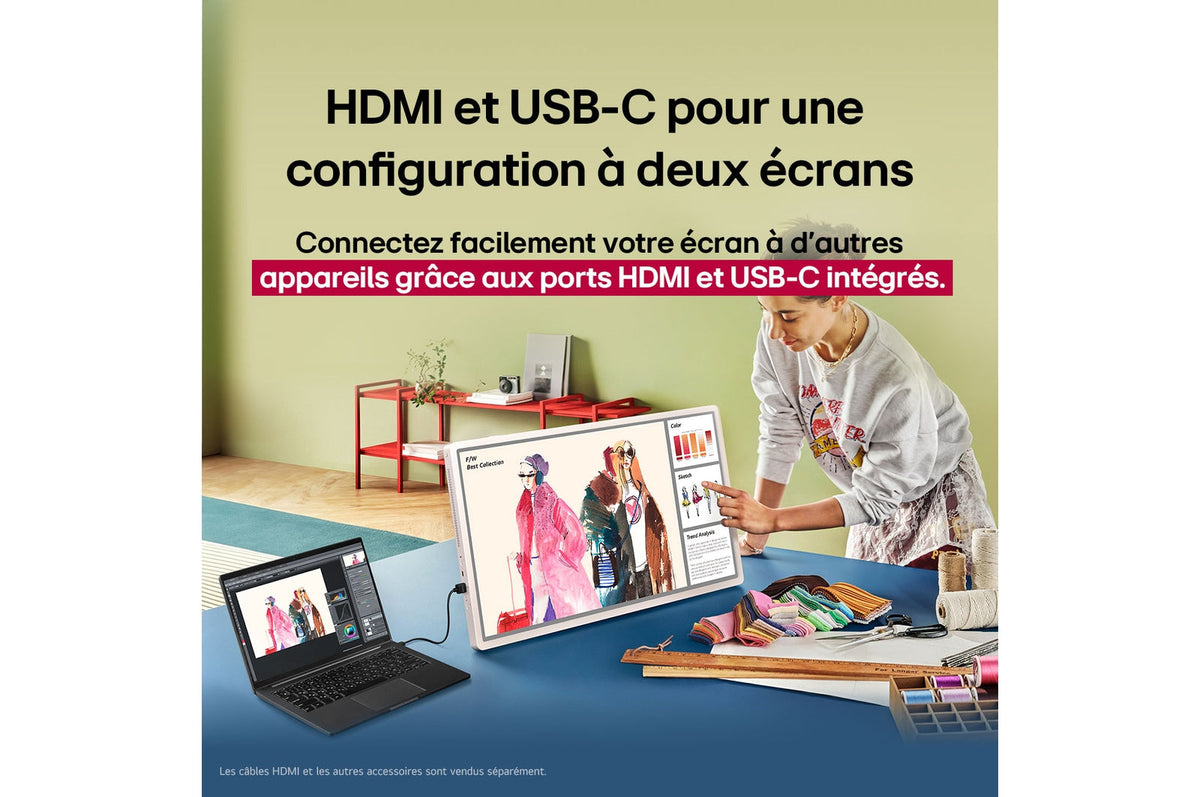 LG StanbyME 27" – Écran TV sans fil sur pied avec batterie intégrée