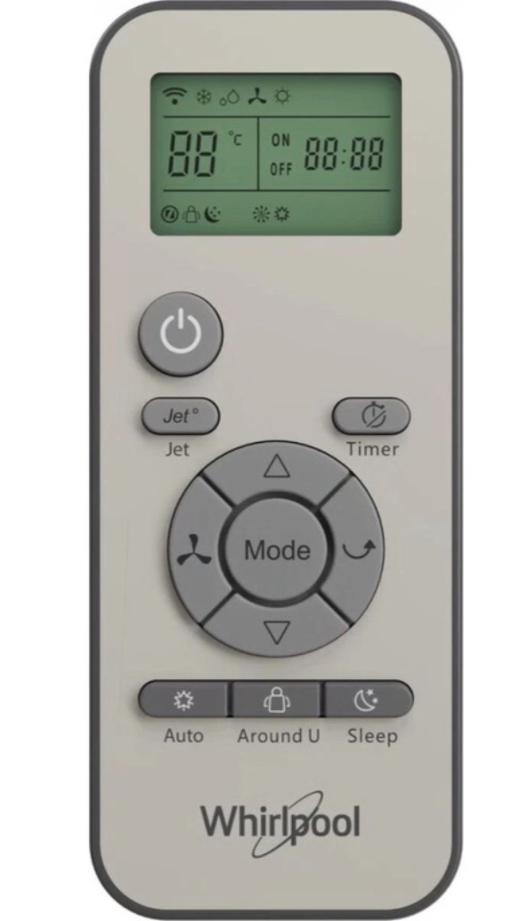 Climatiseur Mobile Réversible Whirlpool PACF212HPW – 3300 W, Classe A/A+, R290, 6ème Sens
