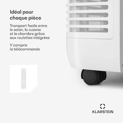 Climatiseur Mobile Klarstein 12000 BTU – Classe A+, R290, SEER 13, Silencieux 63 dB