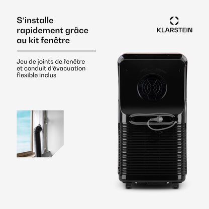 Climatiseur Mobile Smart Klarstein 12000 BTU – Classe A, R290, Inverter, Connecté, 52 dB, Rose