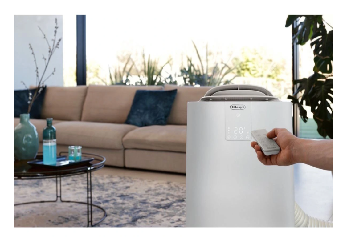 Climatiseur Mobile De'Longhi PACAP98 GentleJet – 11500 BTU, Classe A+, R290, GentleJet 180°