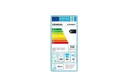 Sèche-linge pompe à chaleur Siemens à condensation 60cm 8kg blanc WT43H00DFR