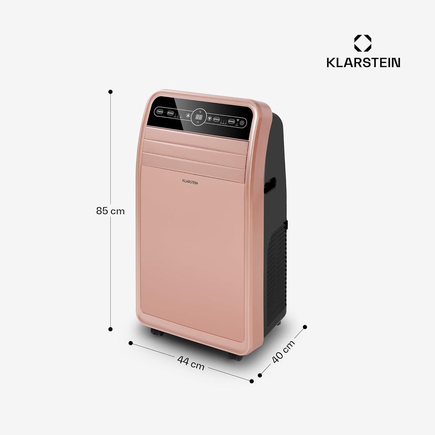 Climatiseur Mobile Smart Klarstein 12000 BTU – Classe A, R290, Inverter, Connecté, 52 dB, Rose