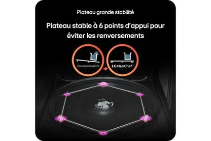 Micro-ondes combiné Lg MJ3965ACS inox