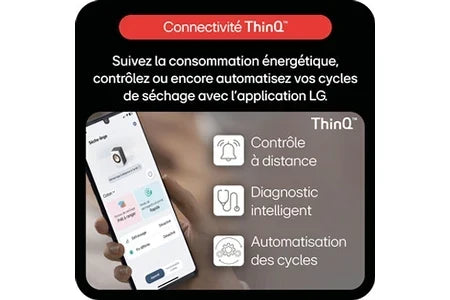 Sèche-linge pompe à chaleur Lg RH9X71WH Blanc