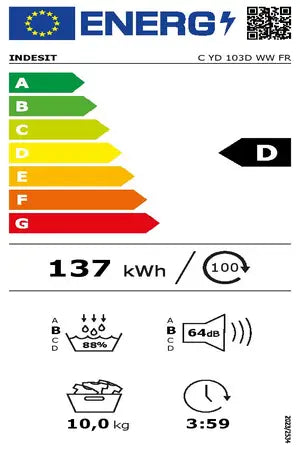 Sèche-linge pompe à chaleur Indesit CYD103DWWFR
