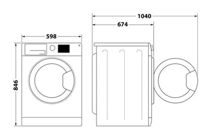 Sèche-linge pompe à chaleur Whirlpool C WD 95M WBR FR Blanc