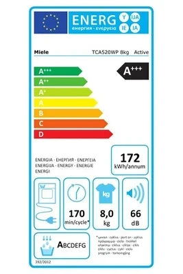 Sèche-linge pompe à chaleur Miele TCA 520 WP
